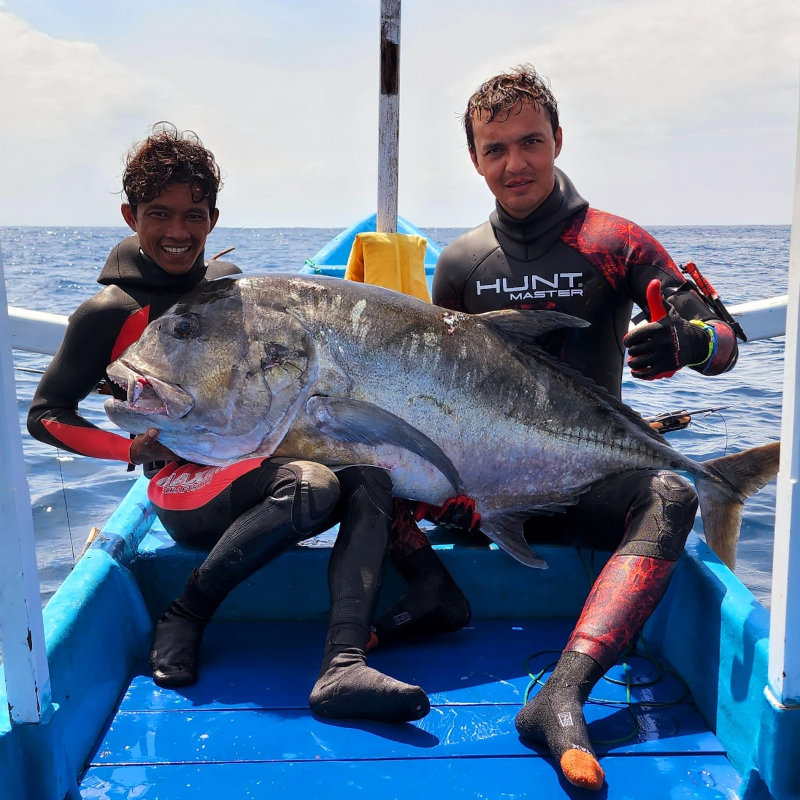 Some good catch while spearfishing in Serangan Sea