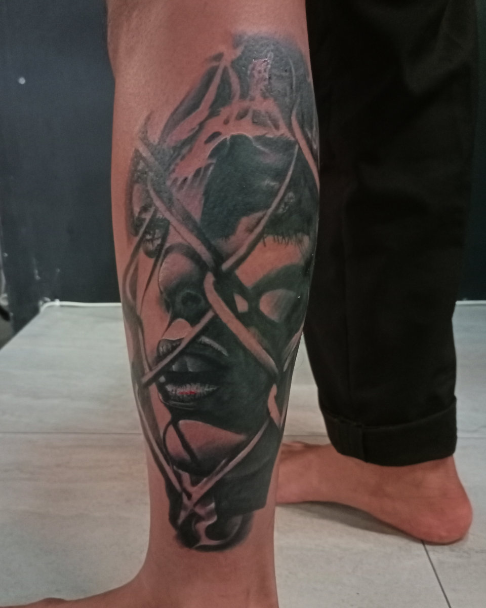 Anahata Ink Tattoo Kuta Bali - Chicano Jail Girl Tattoo