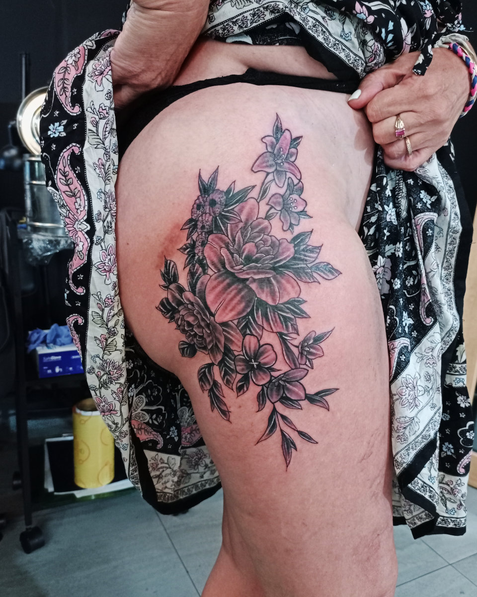 Anahata Ink Tattoo Kuta Bali - Medium Botanical Style Tattoo